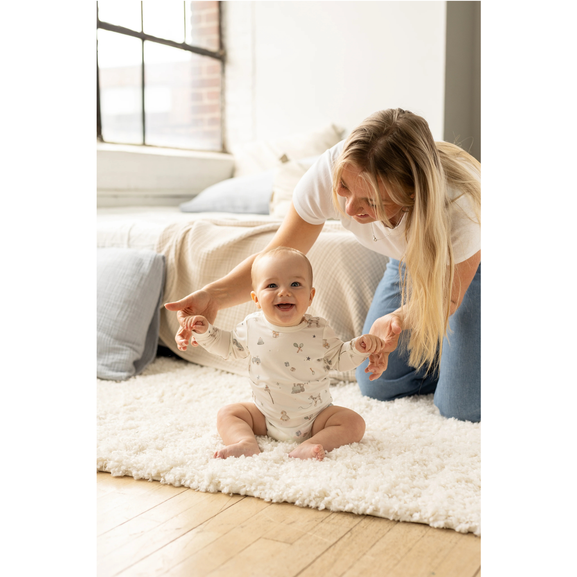 COCCOLI Modal Romper - Toys on Cream