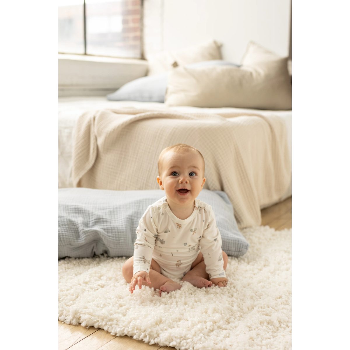 COCCOLI Modal Romper - Toys on Cream
