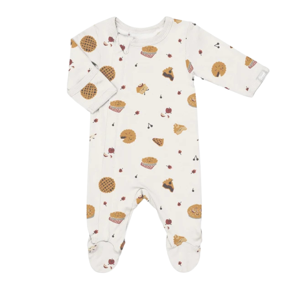 COCCOLI Modal Zipper Footie - Apple Pie on Butter