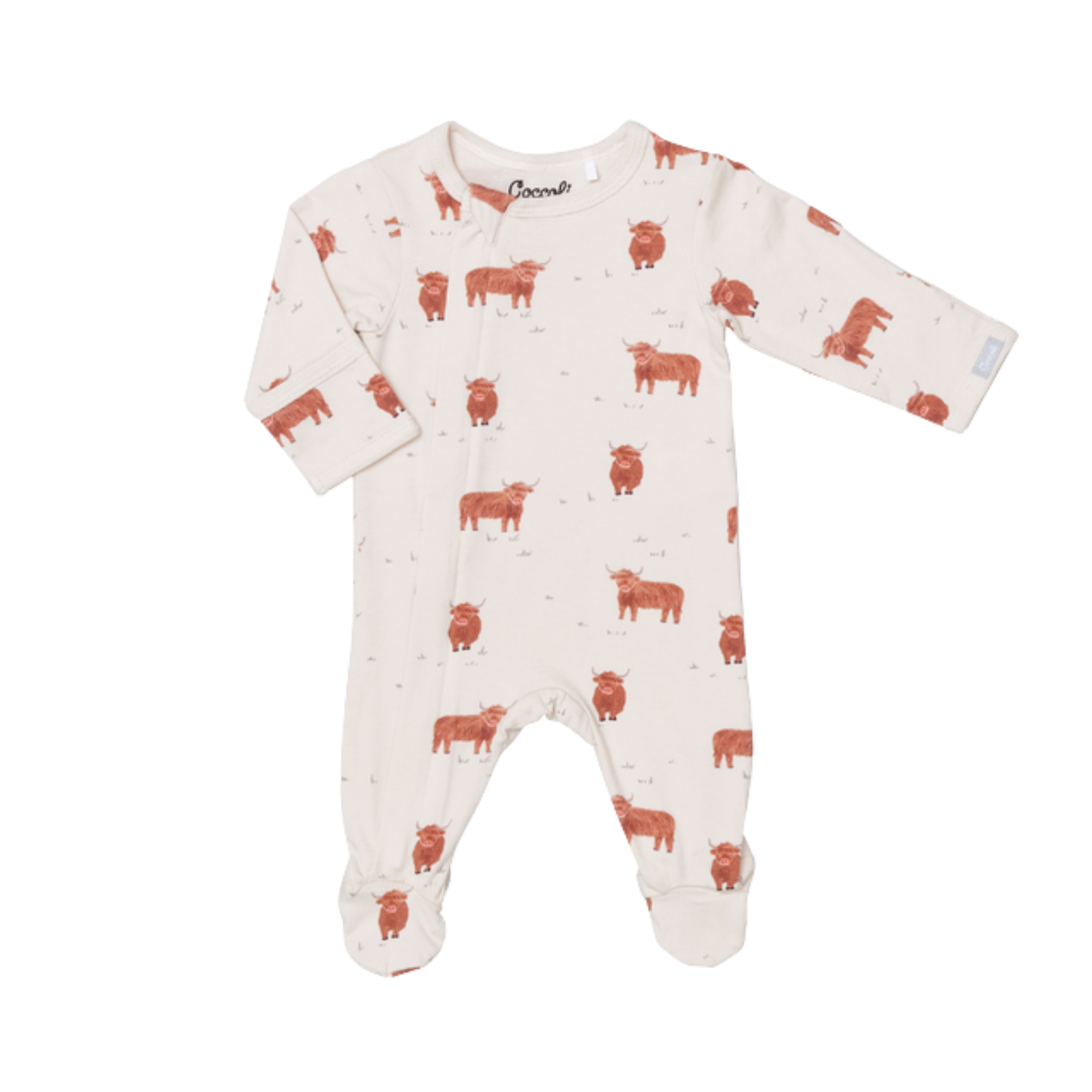 COCCOLI Modal Zipper Footie - Cows