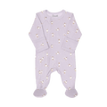 COCCOLI Modal Zipper Footie - Figure Skating on Purple