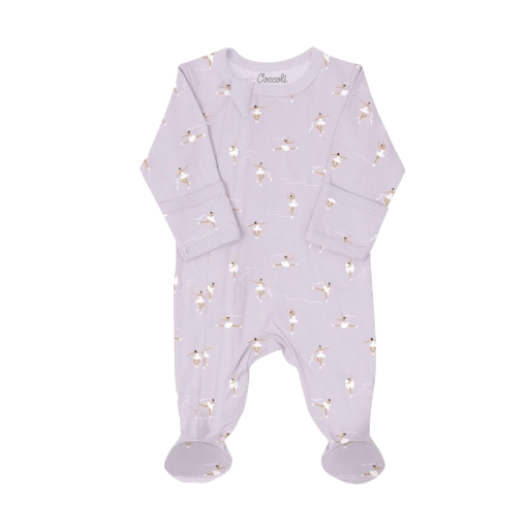 Chaussons zippés en modal COCCOLI - Patinage artistique sur violet