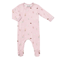 COCCOLI Modal Zipper Footie - Plush on Light Pink