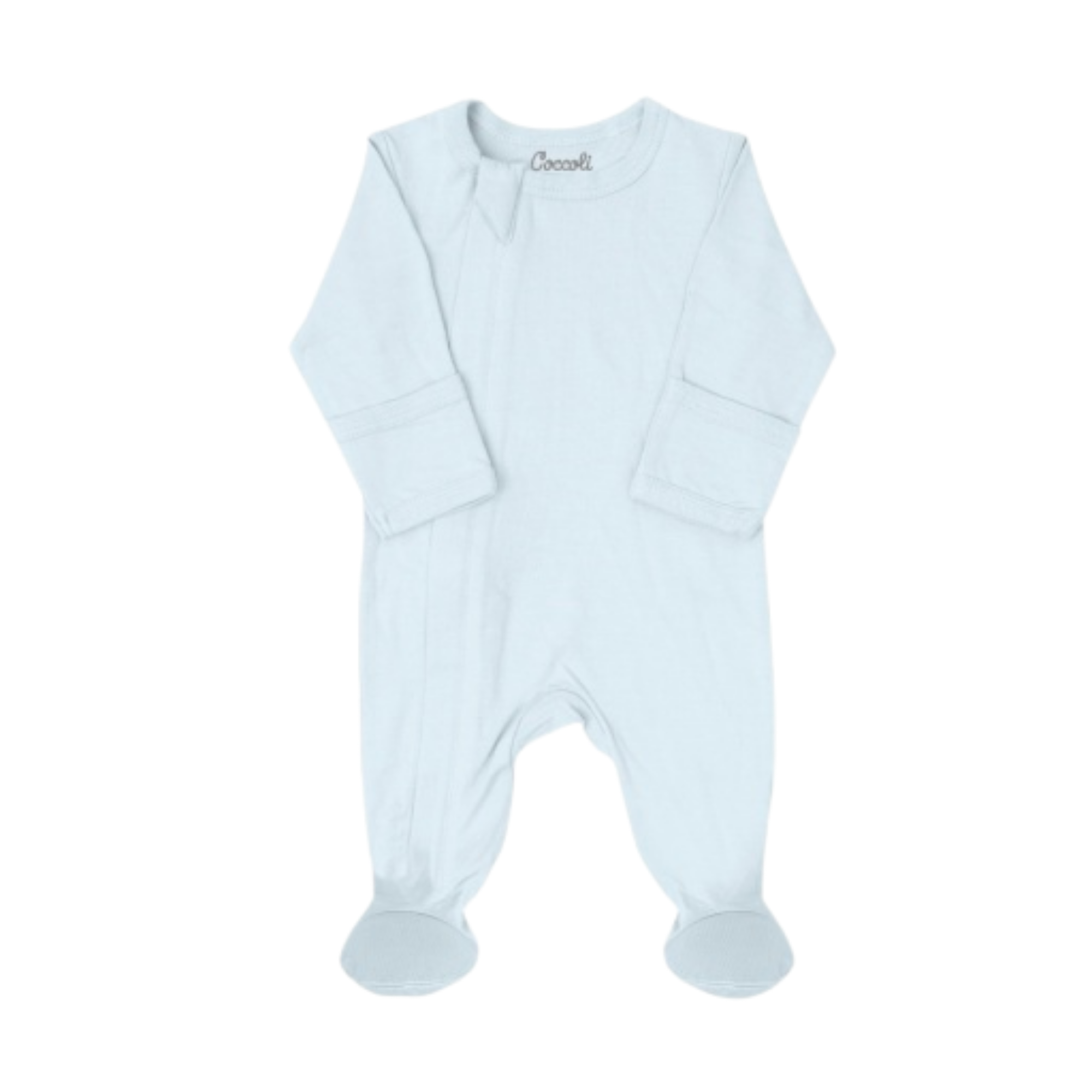 COCCOLI Modal Zipper Footie - Sky Blue