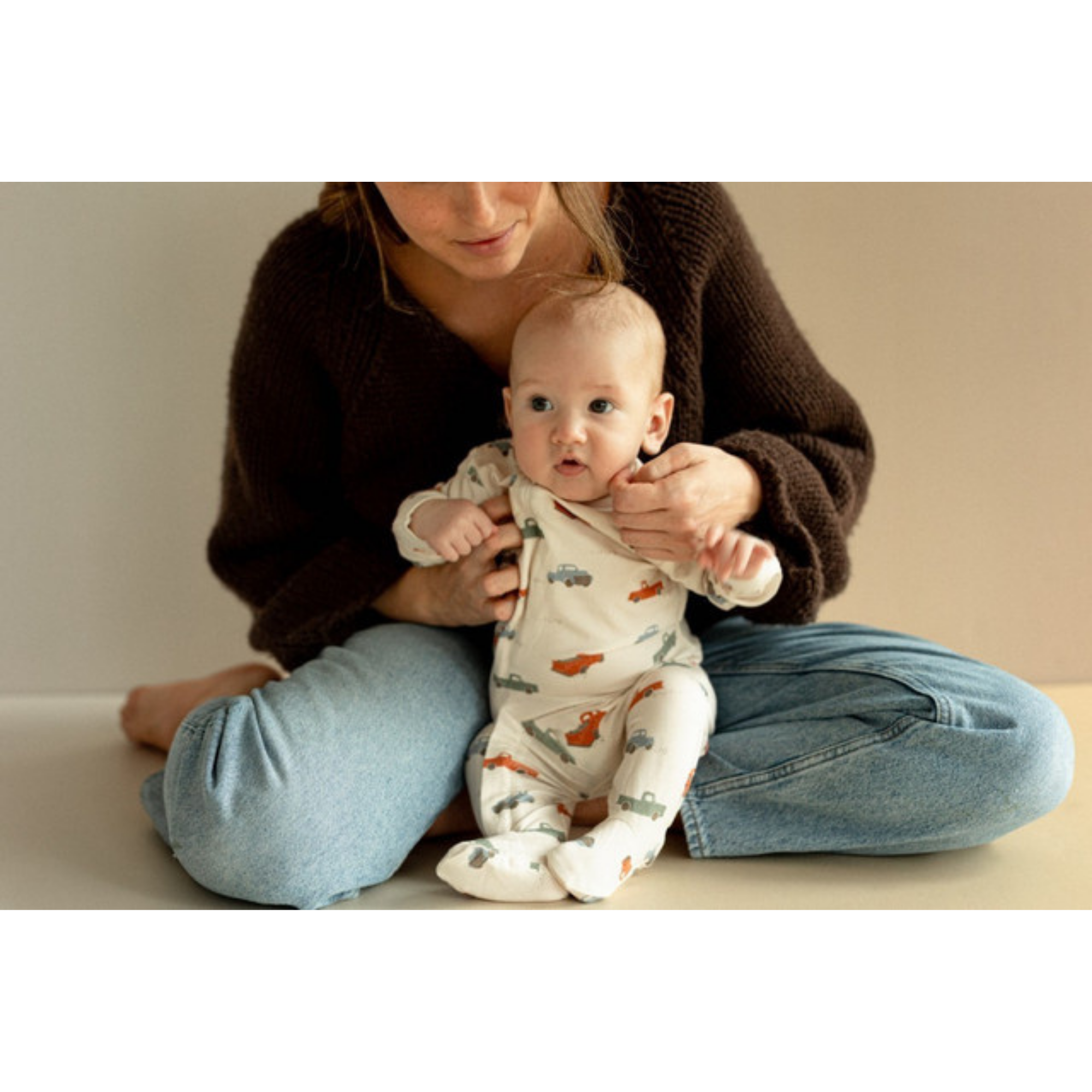 COCCOLI Modal Zipper Footie - Trucks