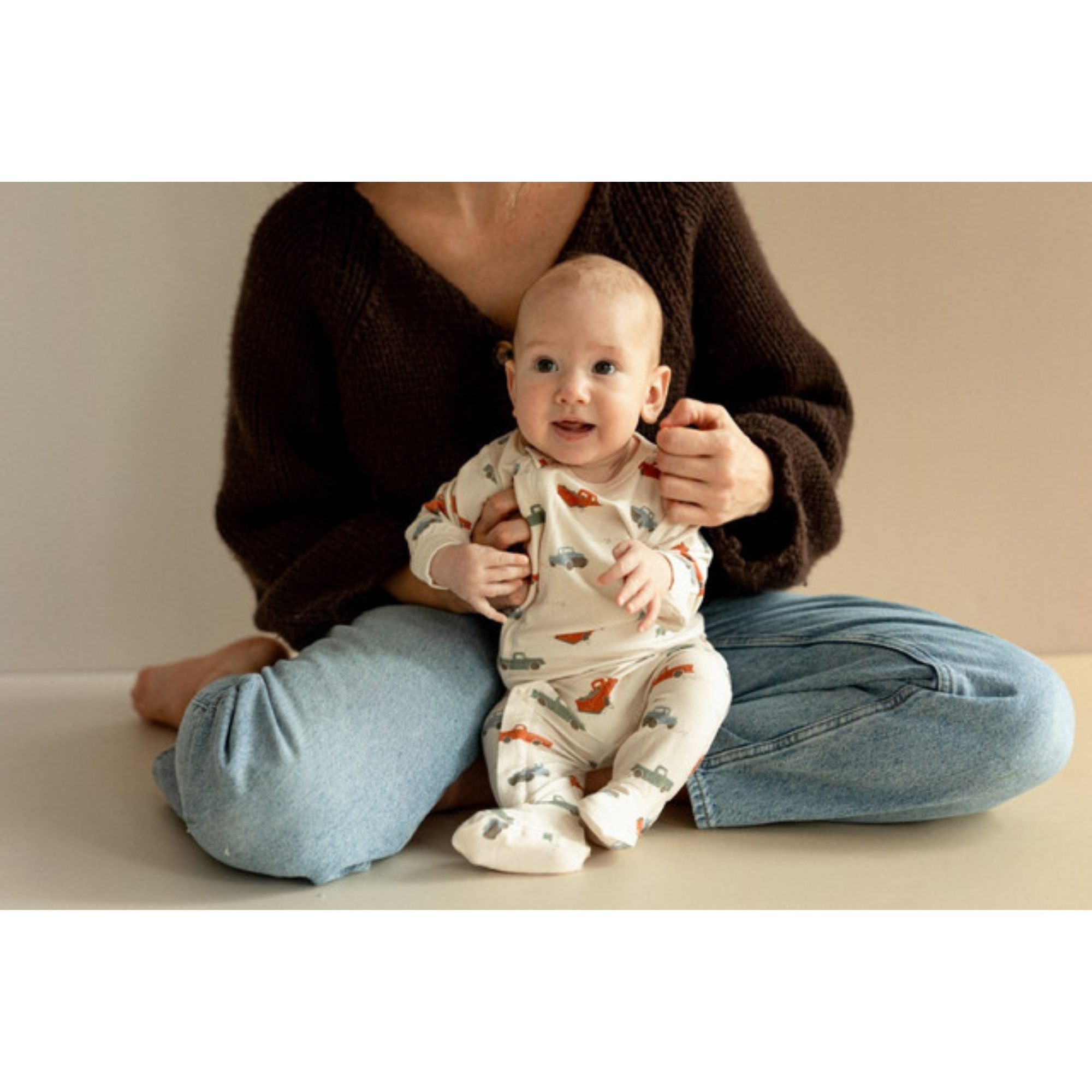 COCCOLI Modal Zipper Footie - Trucks