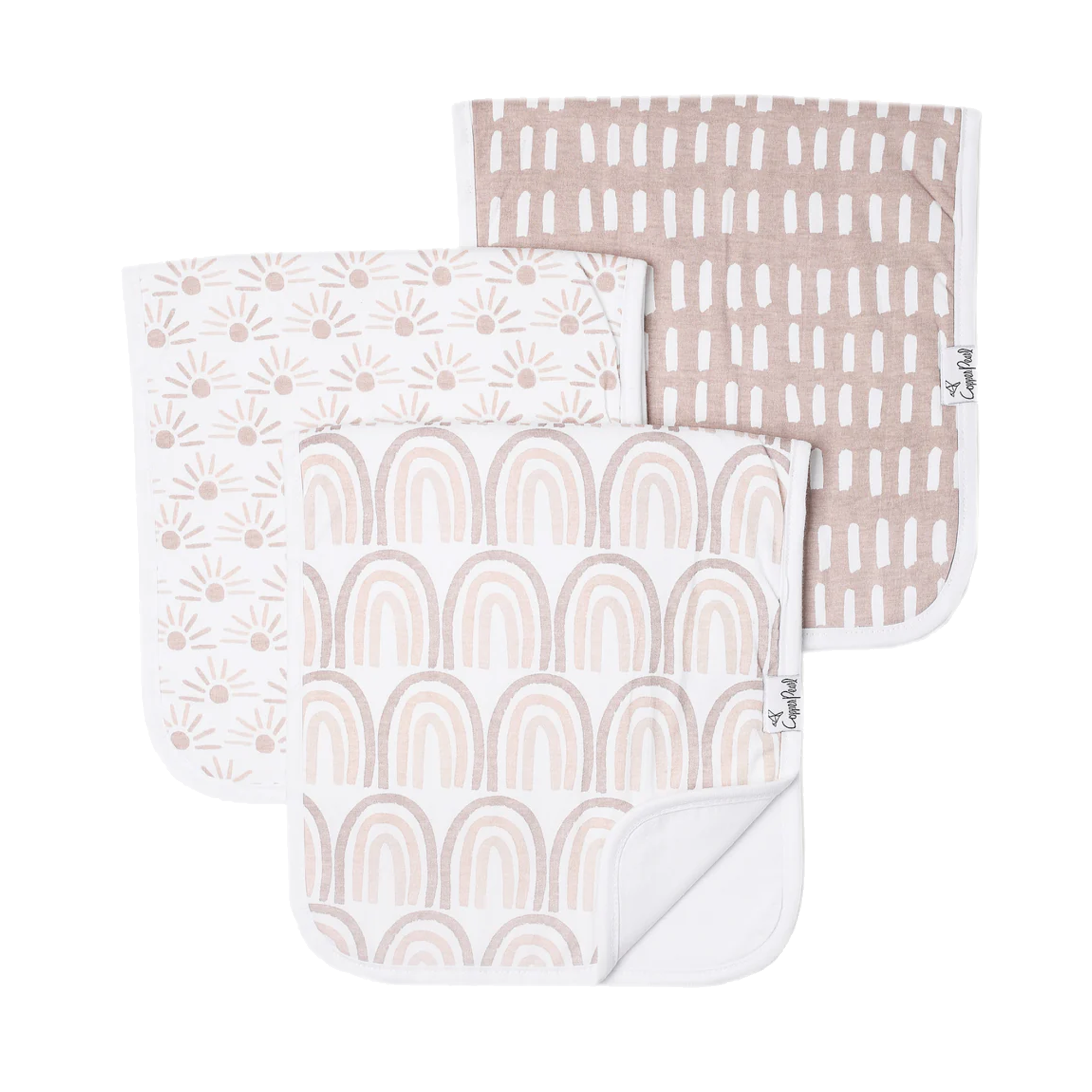 COPPER PEARL Burp Cloths - Bliss