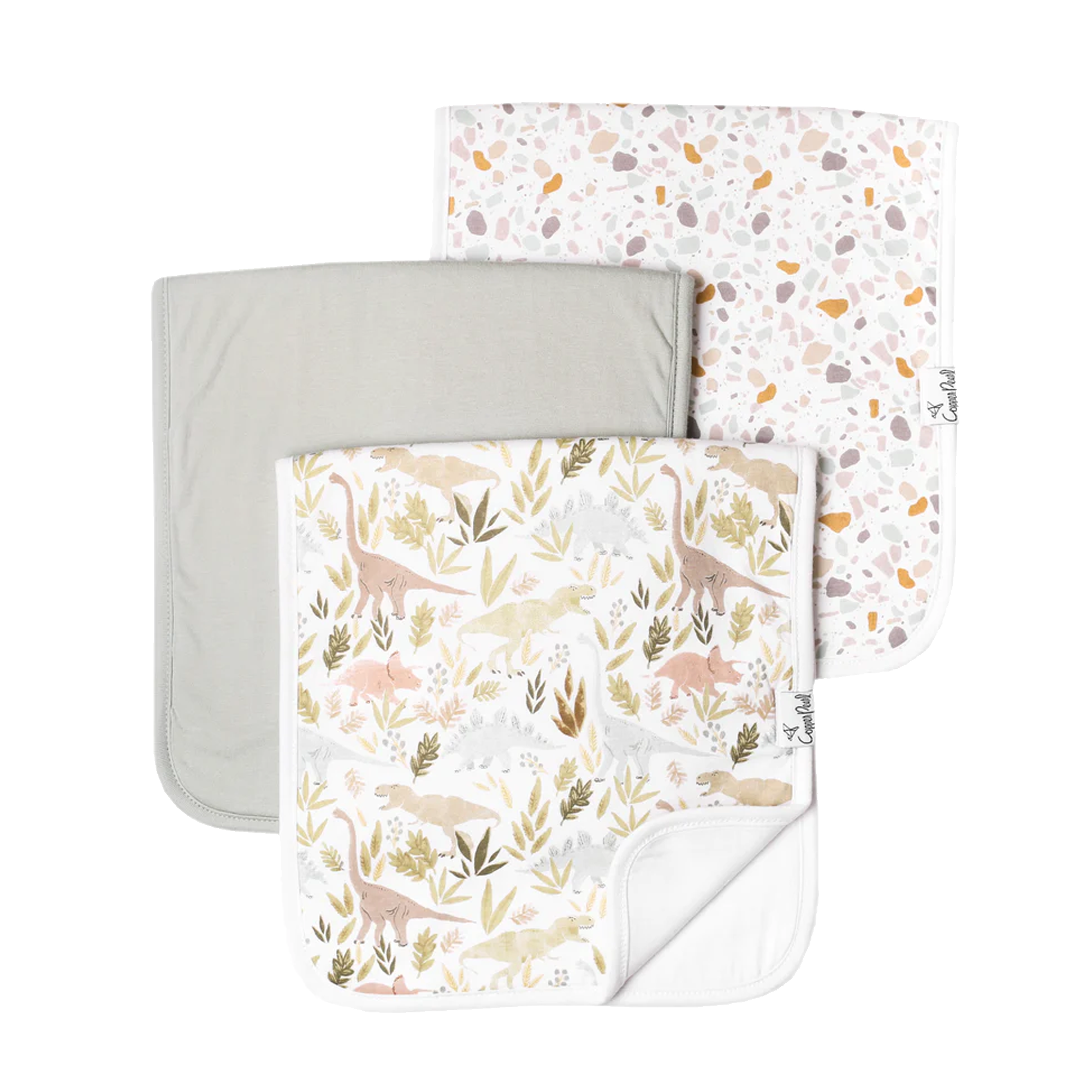 COPPER PEARL Burp Cloths - Rex