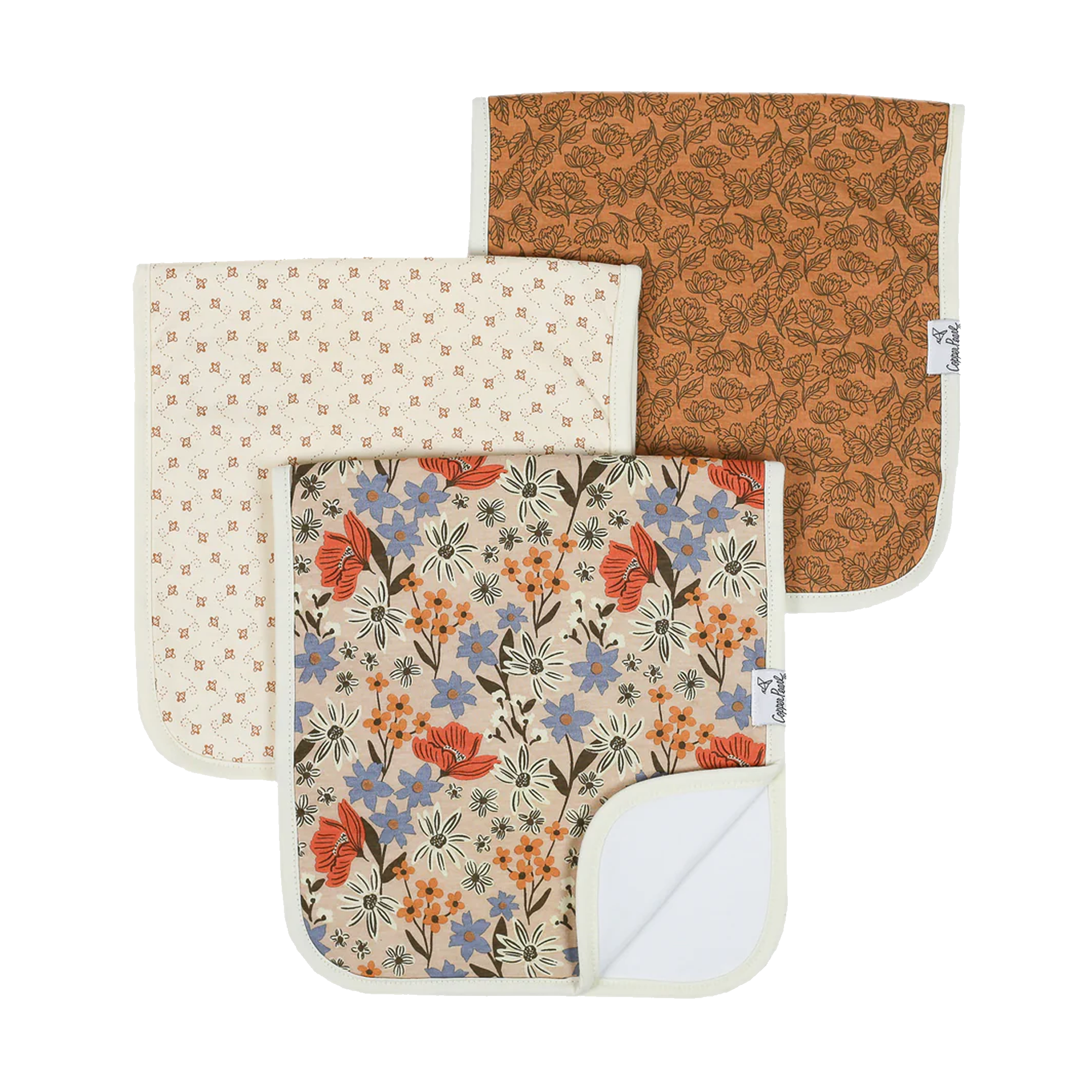 COPPER PEARL Burp Cloths - Eden