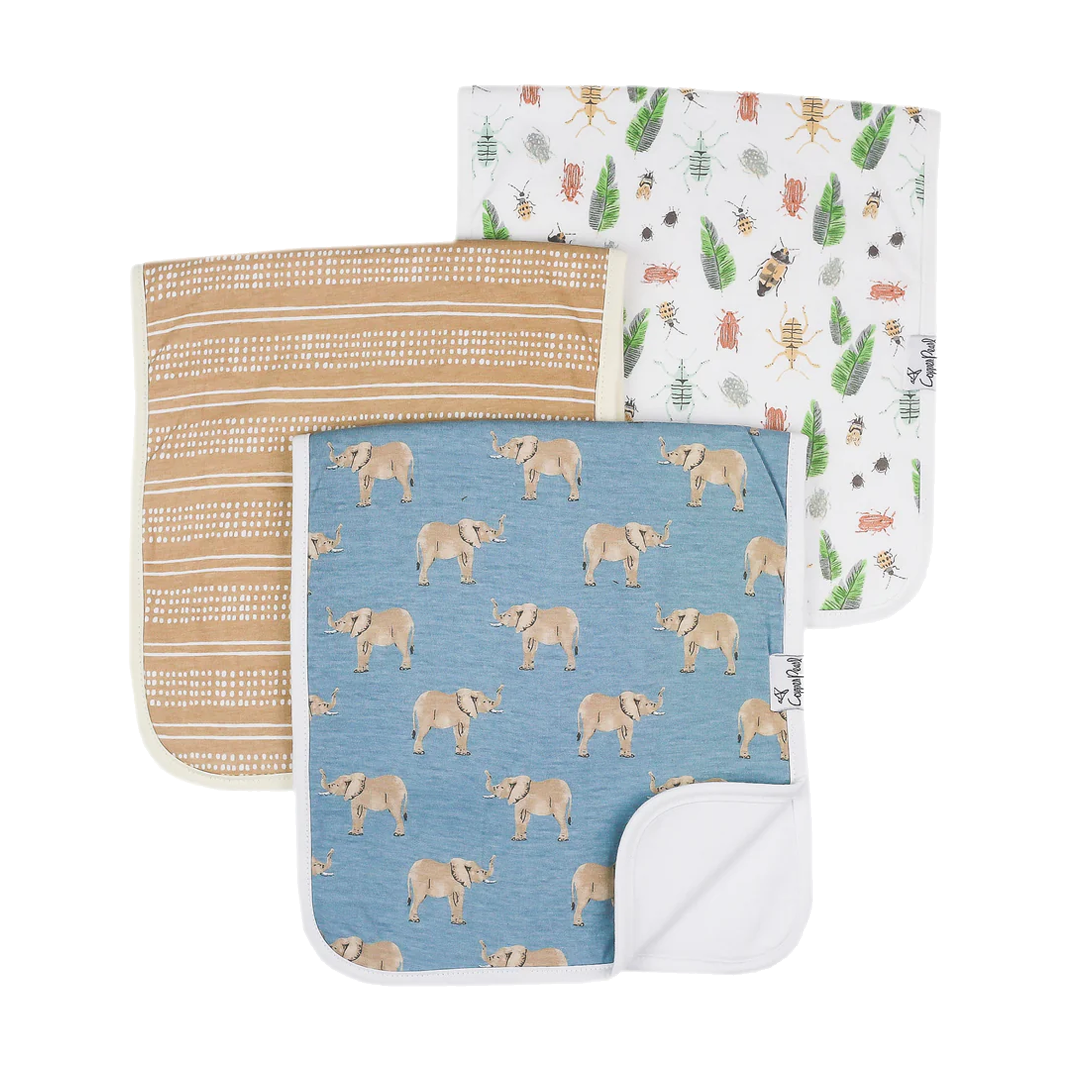 COPPER PEARL Burp Cloths - Peanut