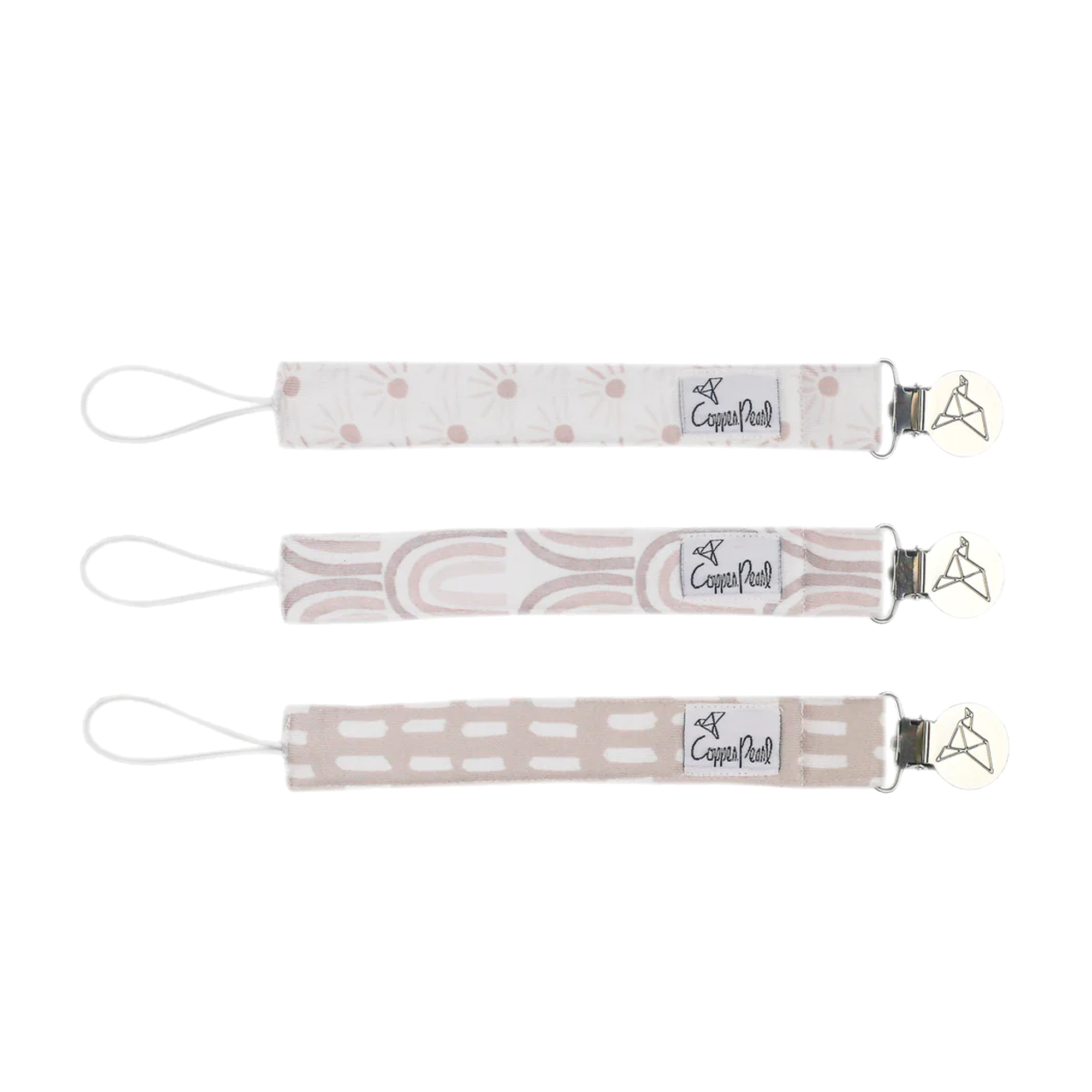 COPPER PEARL Pacifier Clips - Bliss