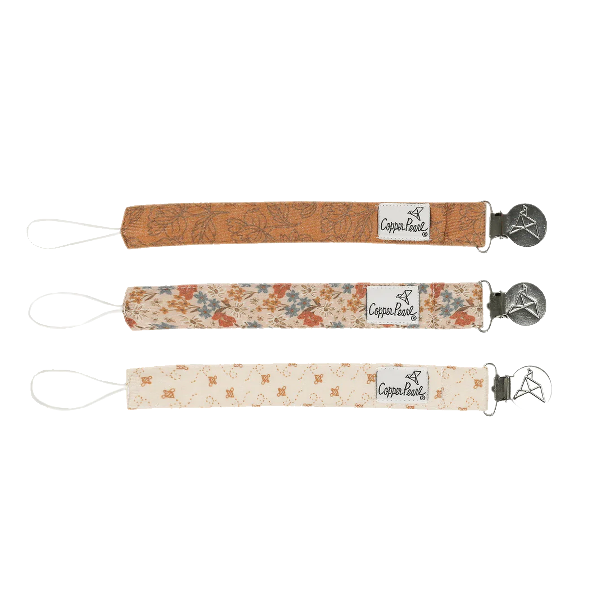 COPPER PEARL Pacifier Clips - Eden