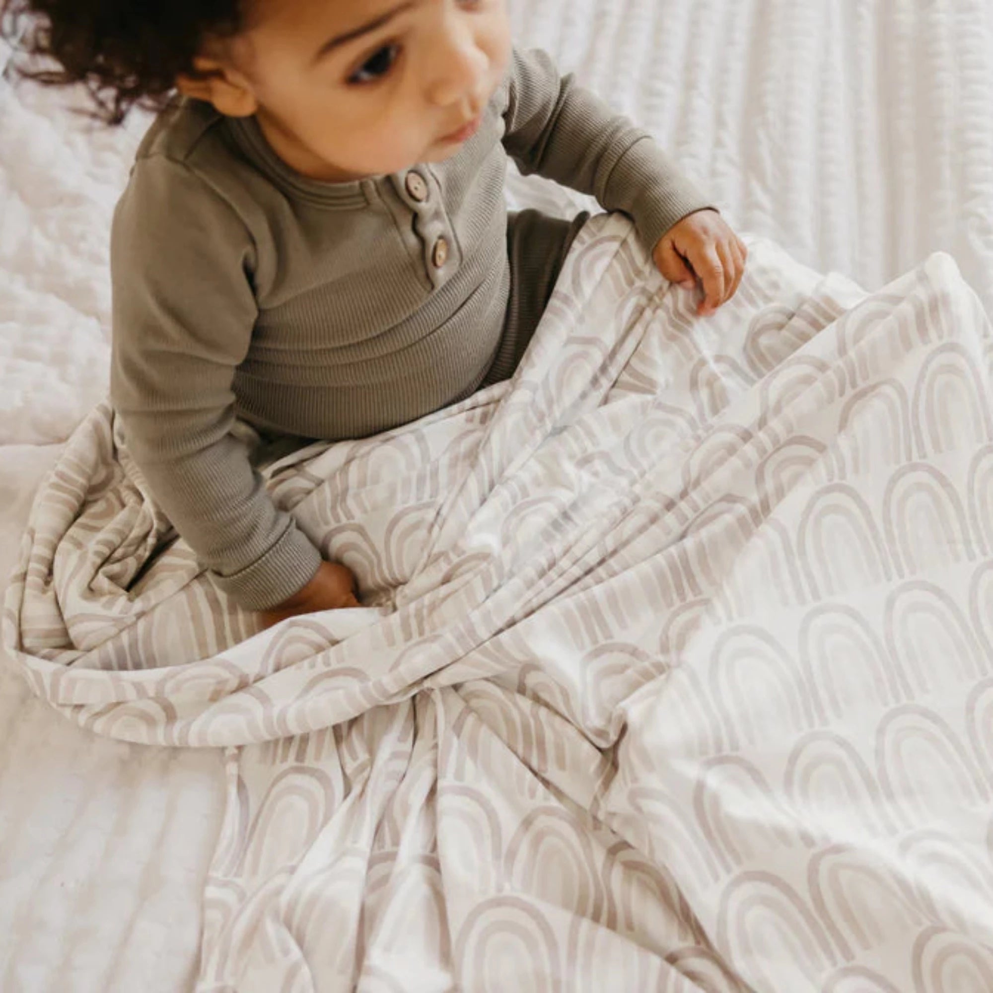 COPPER PEARL Swaddle Blanket - Bliss