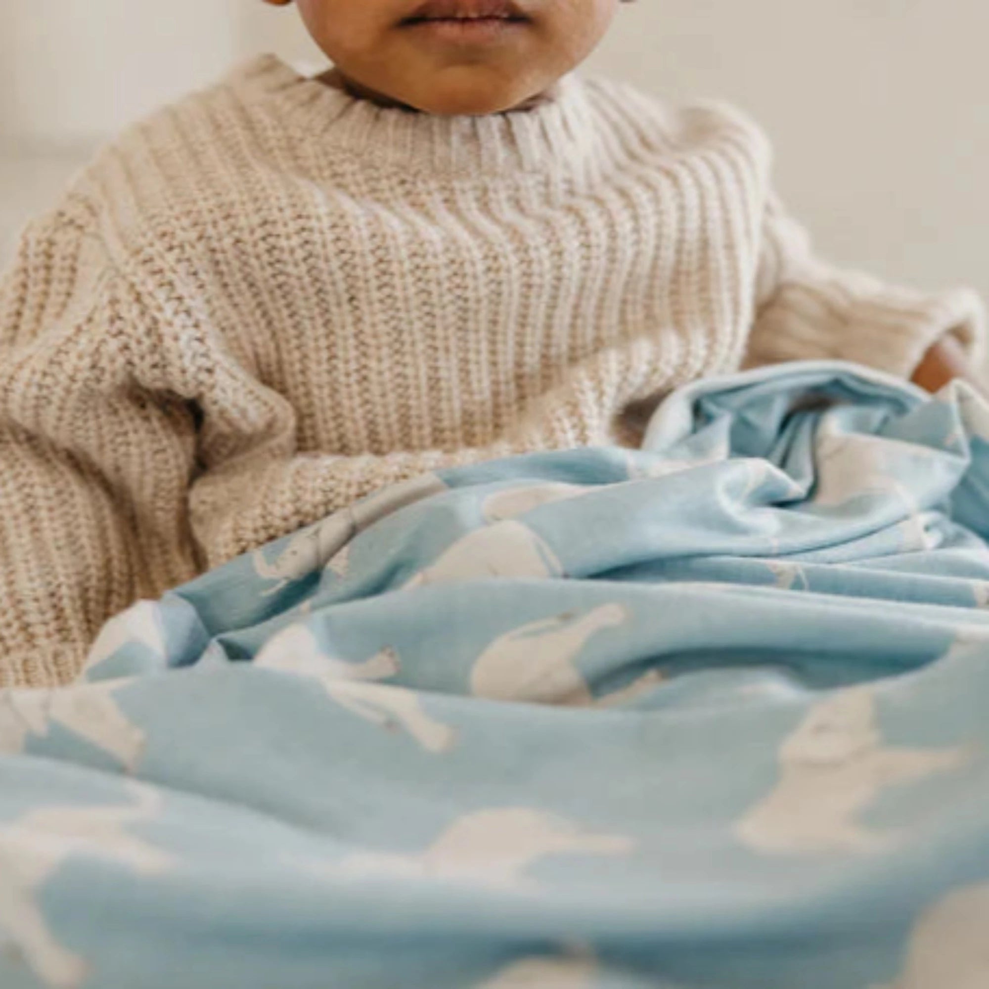 COPPER PEARL Swaddle Blanket - Peanut