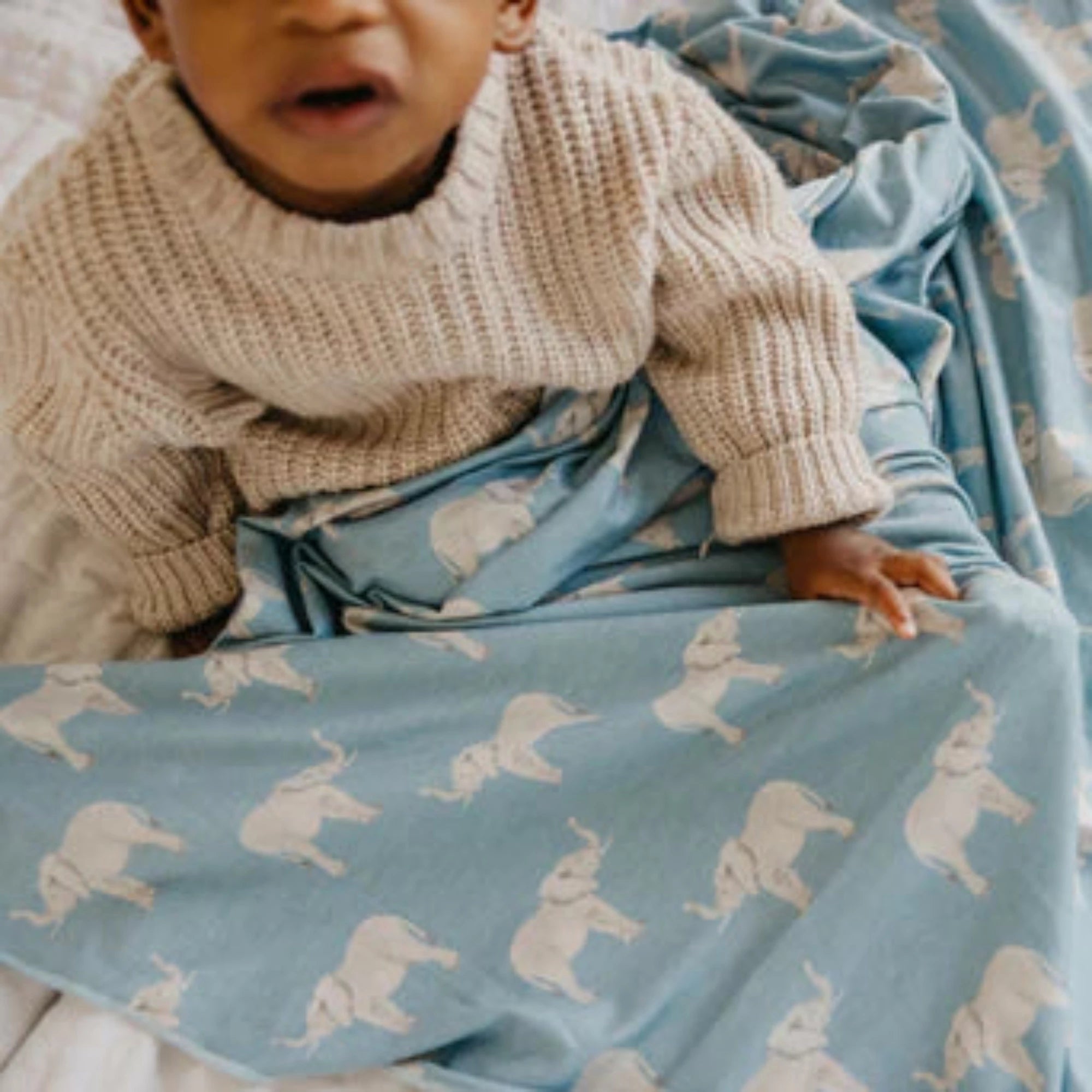 COPPER PEARL Swaddle Blanket - Peanut