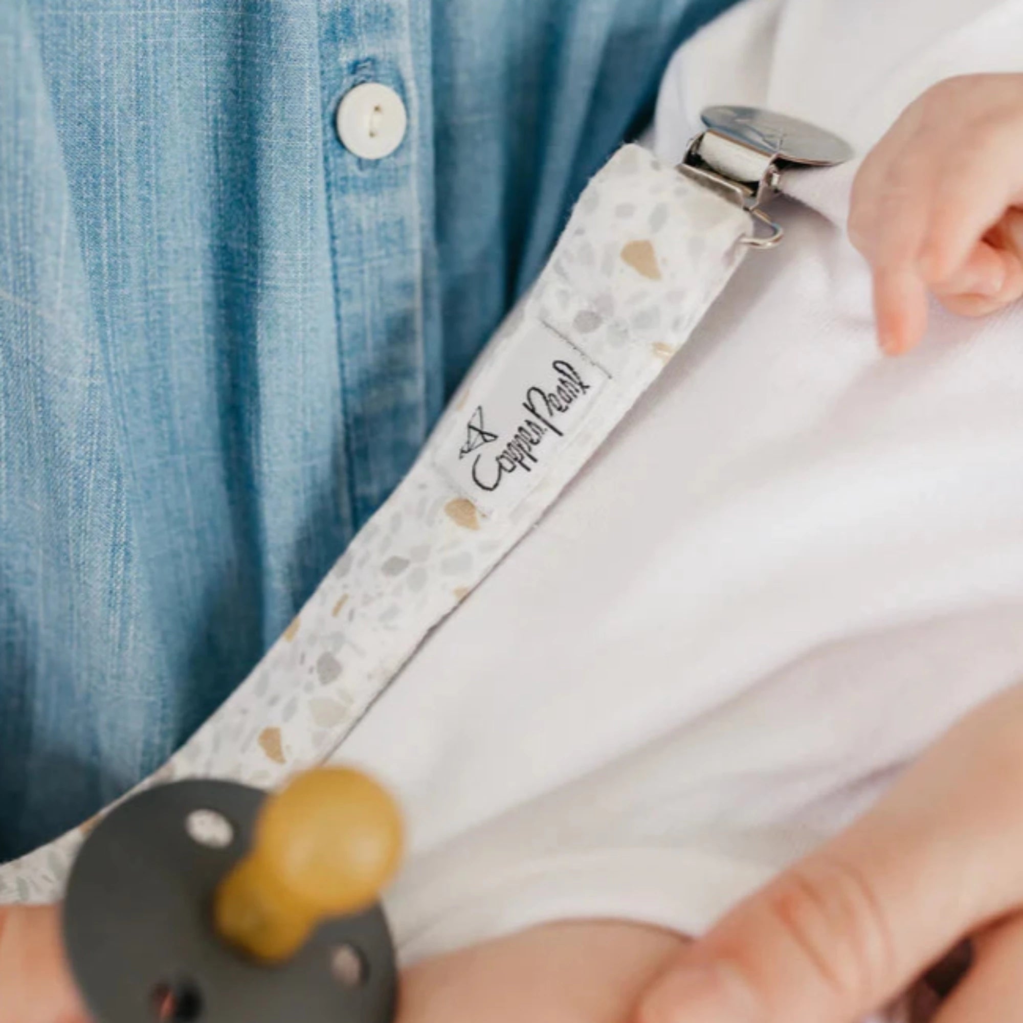 COPPER PEARL Pacifier Clips - Rex