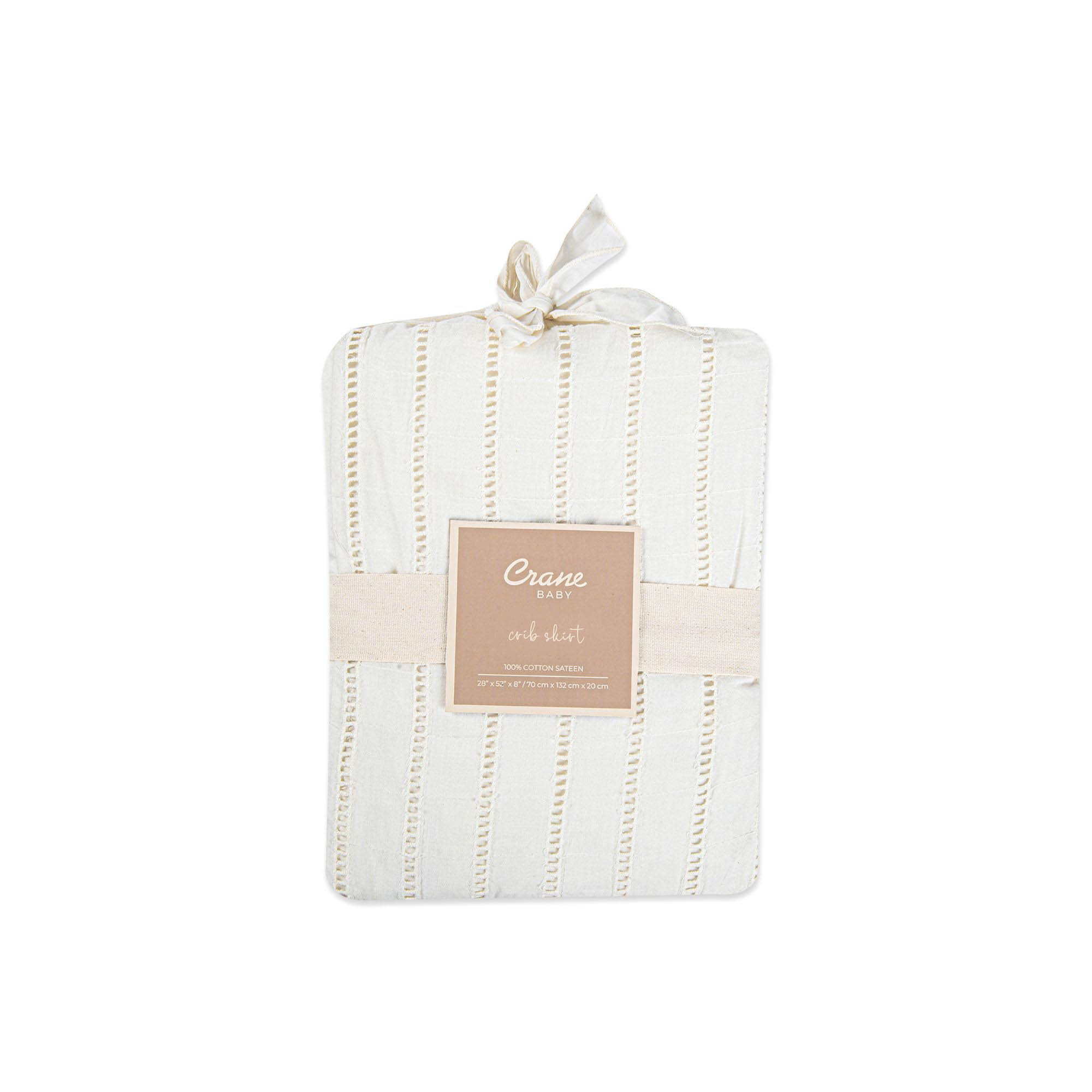 CRANE Boho Crib Skirt - Off-White