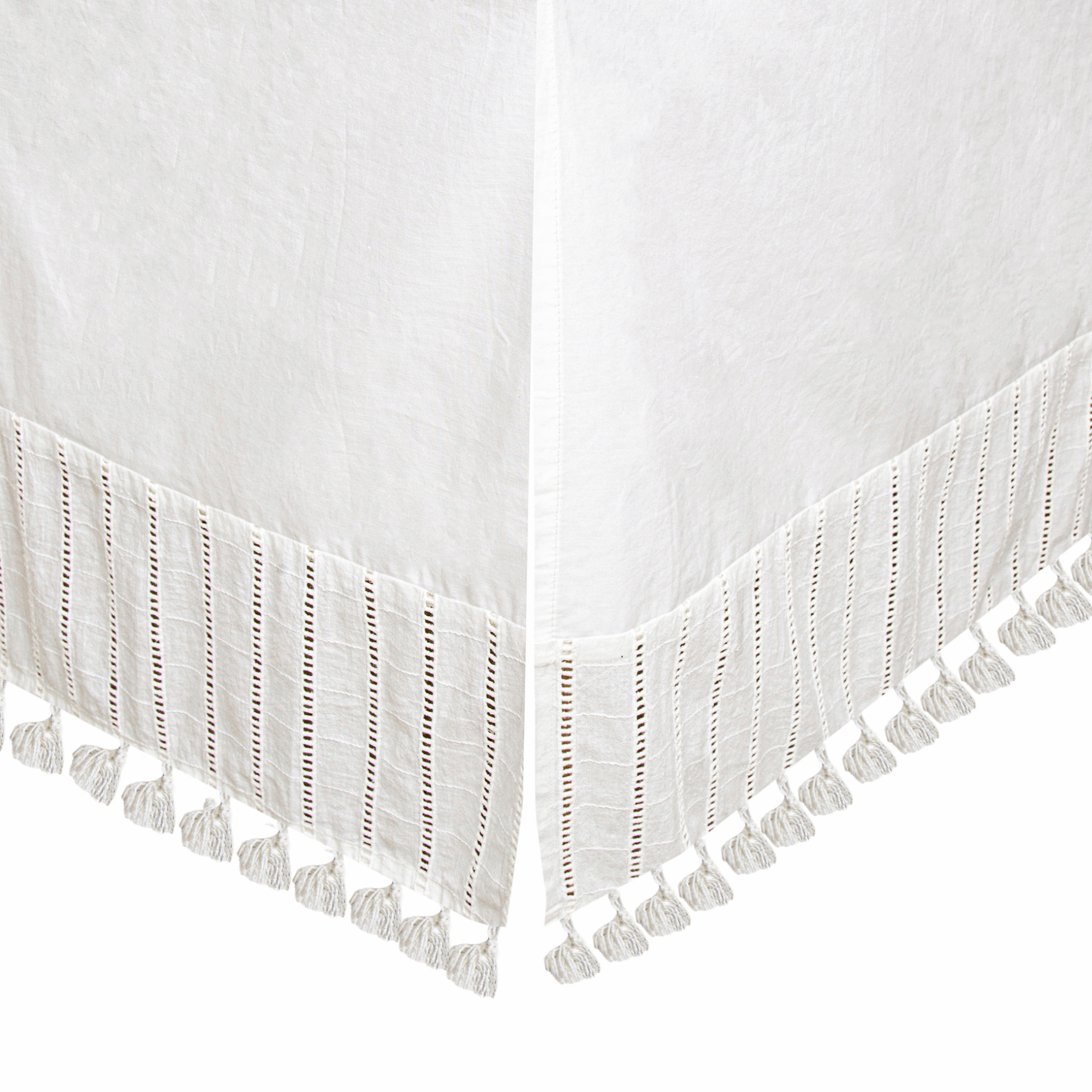CRANE Boho Crib Skirt - Off-White