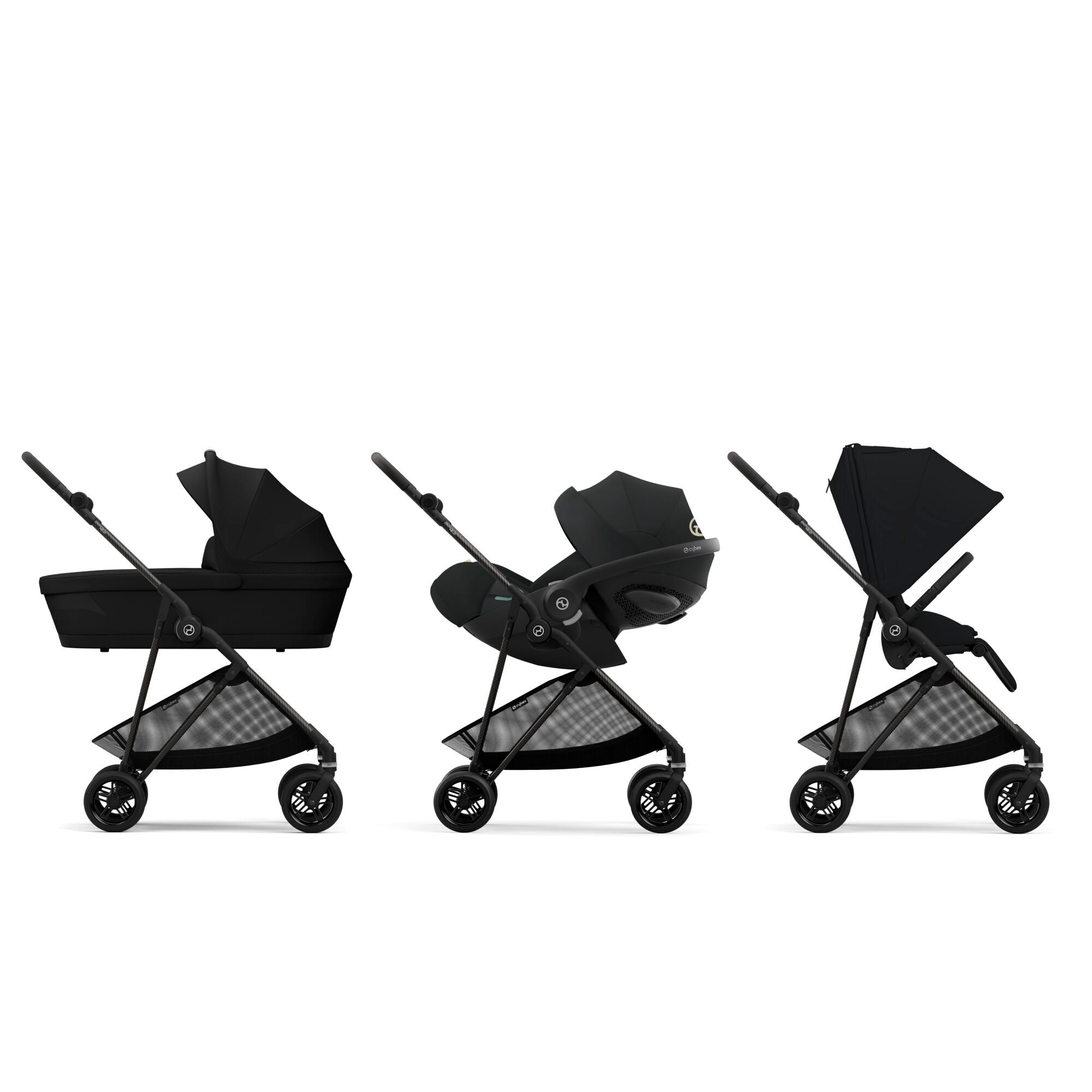 Poussette ultra-légère CYBEX Melio Carbon 3 - Noir lunaire