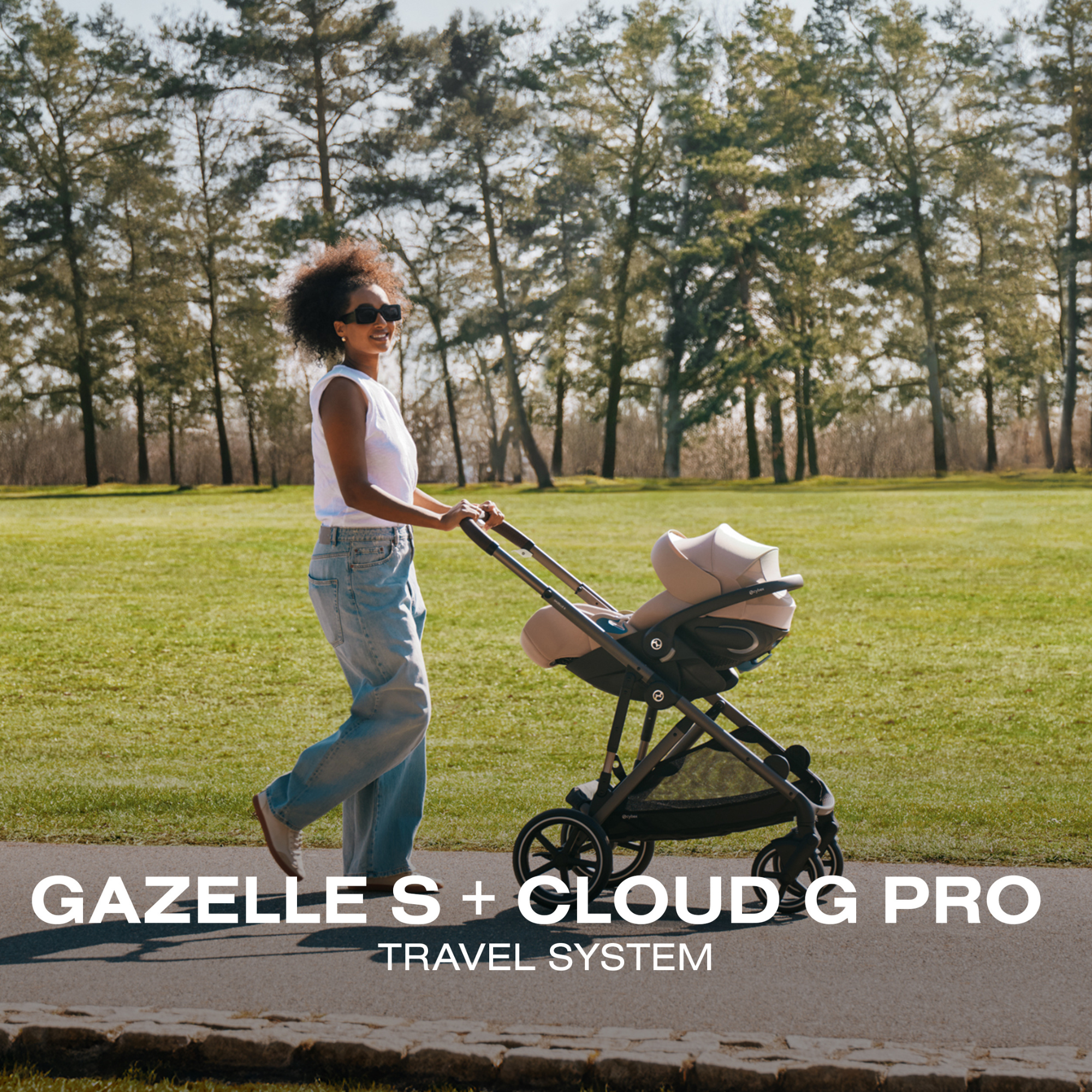 CYBEX Gazelle S + Cloud G Pro Travel System - Almond Beige