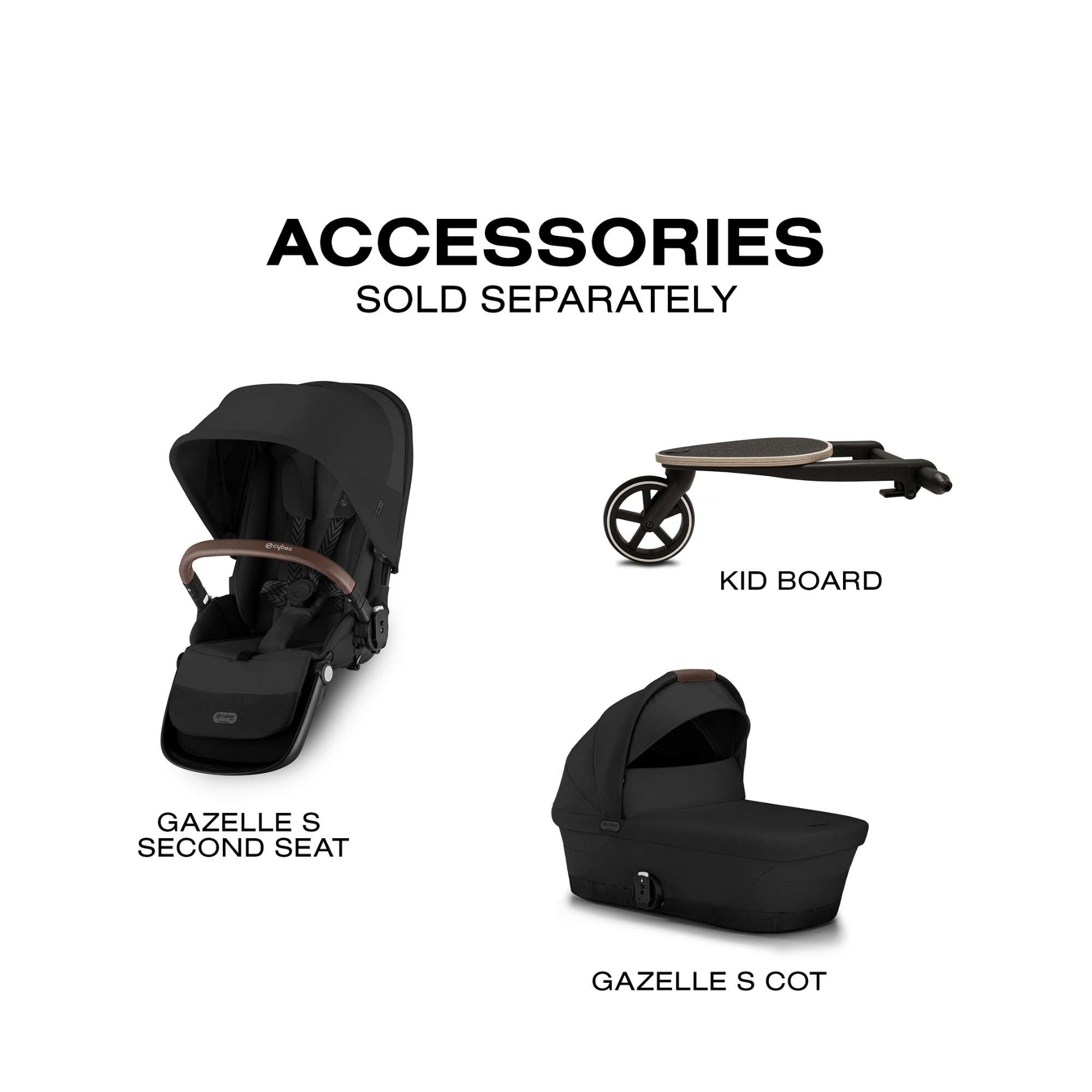 CYBEX Gazelle S + Cloud G Pro Travel System - Moon Black