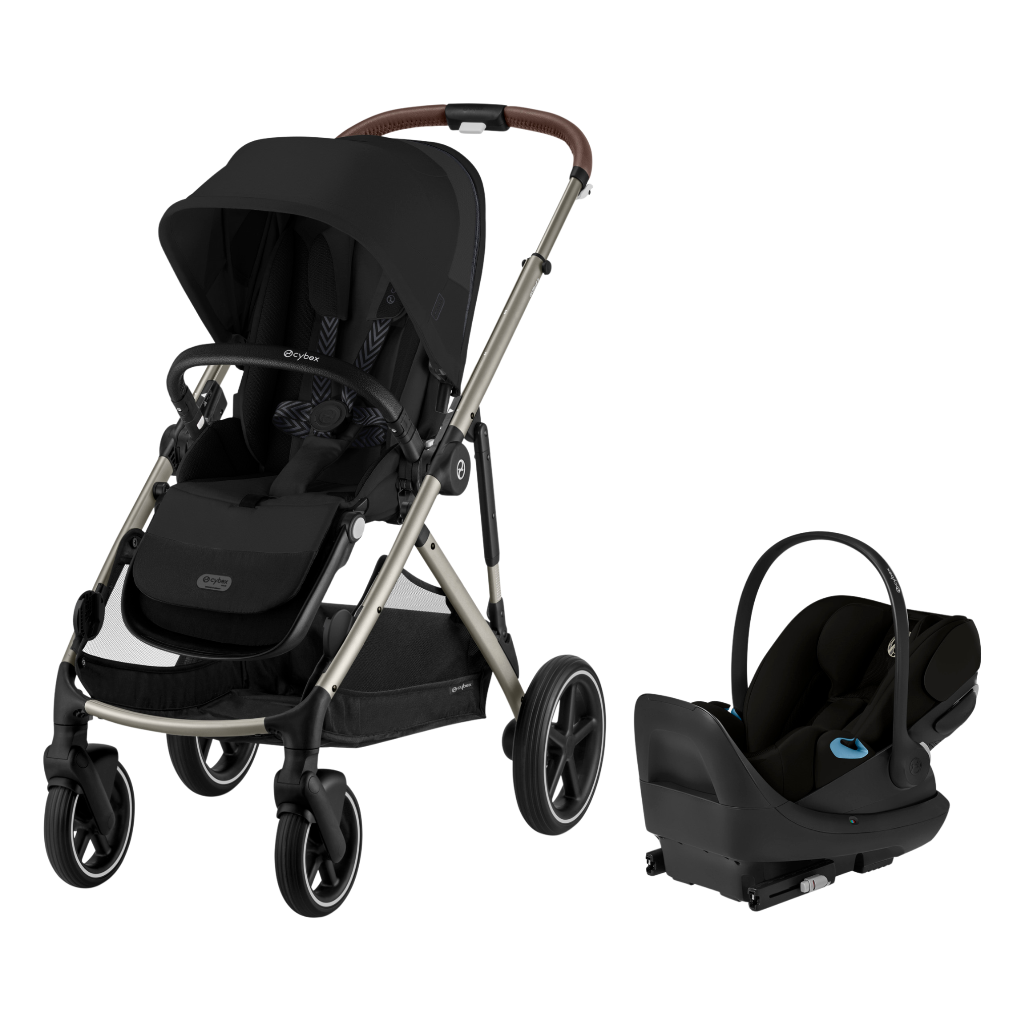 CYBEX Gazelle S + Cloud G Pro Travel System - Moon Black