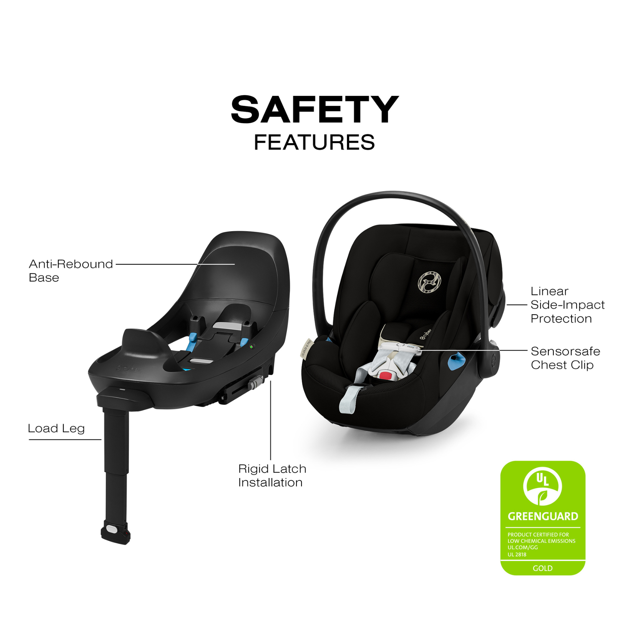 CYBEX Gazelle S + Cloud G Pro Travel System - Moon Black