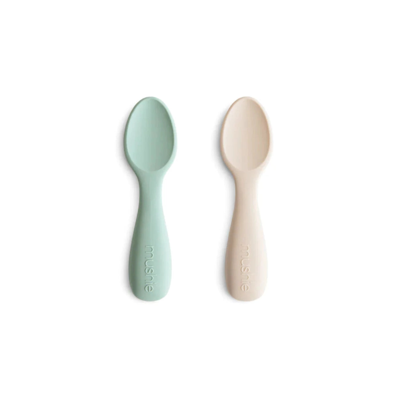 Mushie® Silicone Feeding Spoons Blush/Shifting Sand 2-Pack