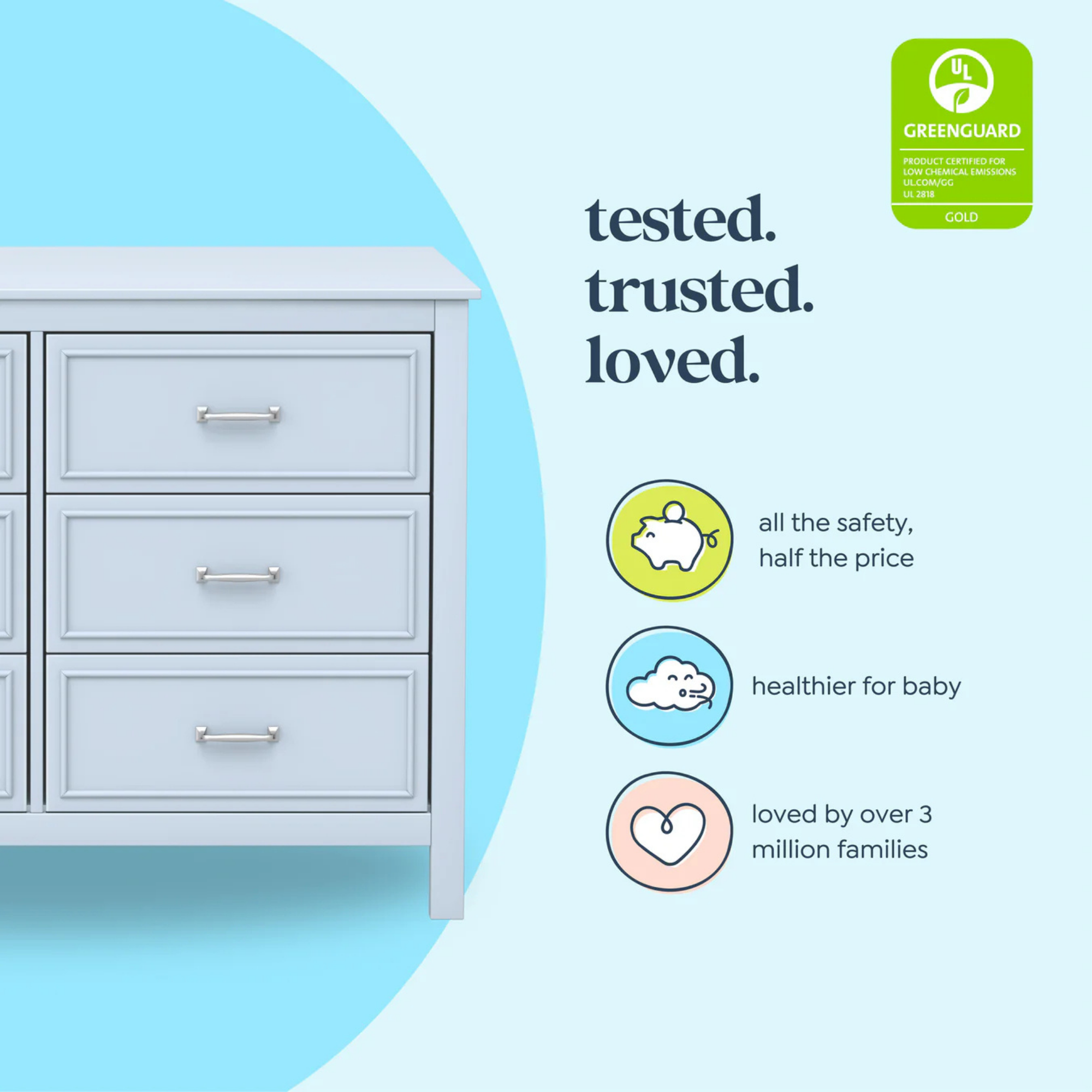 DAVINCI Charlie 6-Drawer Double Dresser