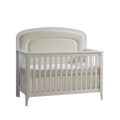 NATART Palo Convertible Crib W/ Upholstered Panel Boucle Beige