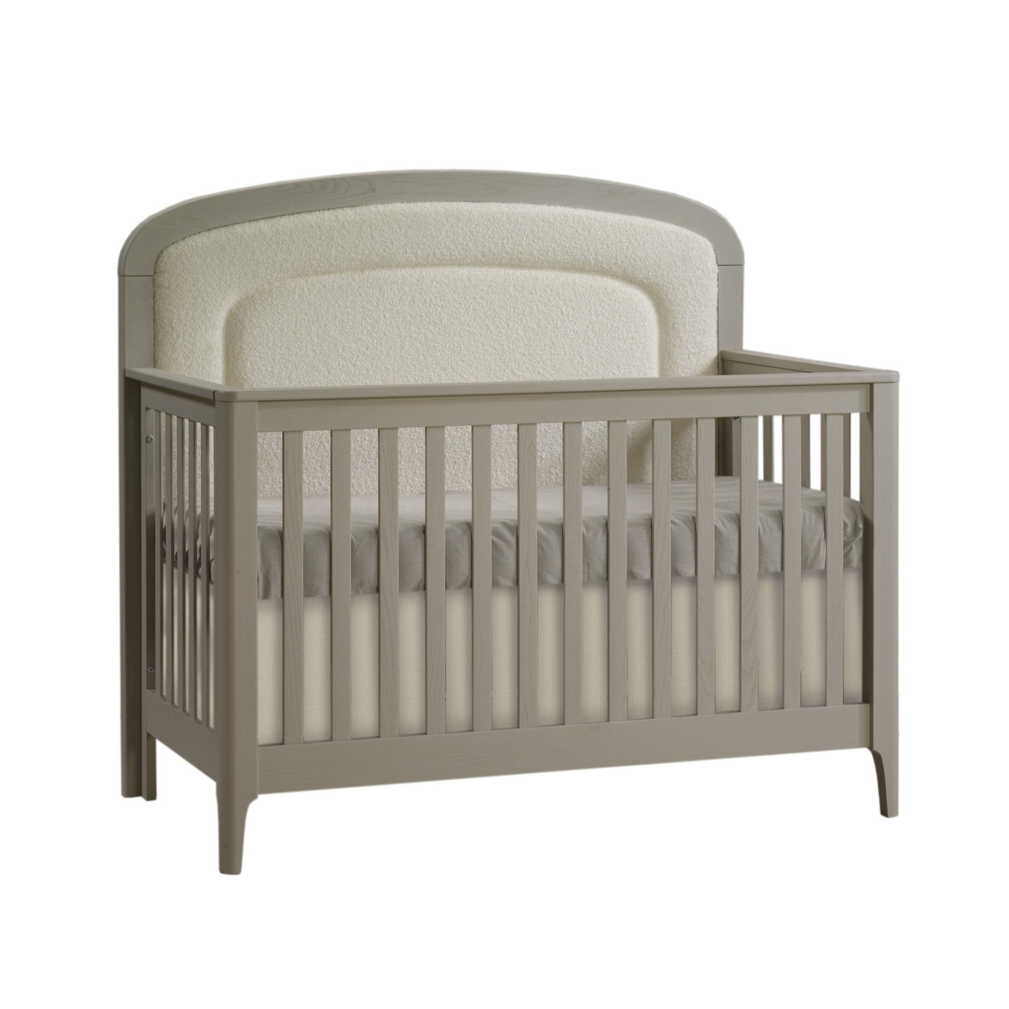 NATART Lit de bébé convertible Palo avec panneau rembourré Boucle Beige