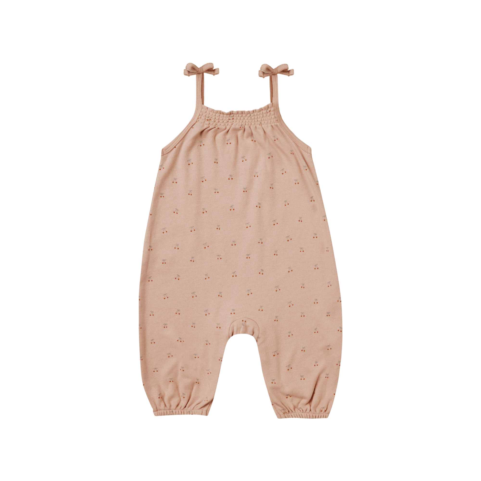 QUINCY MAE Smocked Jumpsuit - Cherries