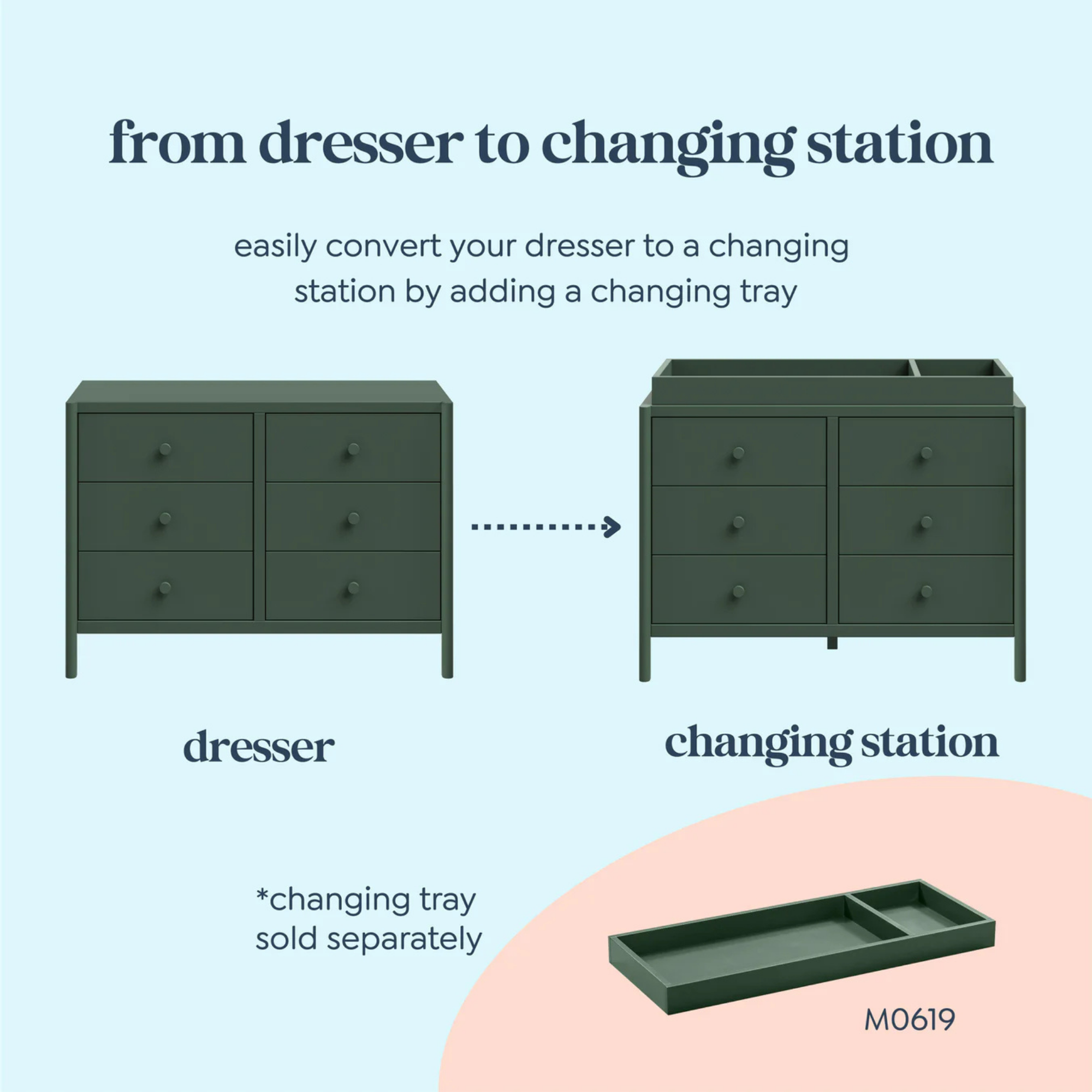 Commode 6 tiroirs DAVINCI Birdie