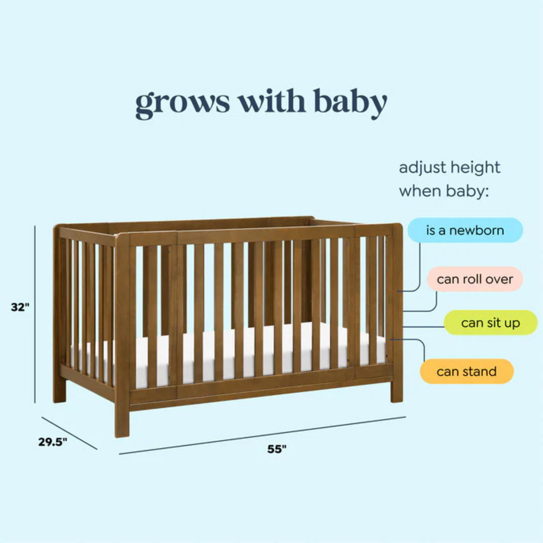 CARTERS by DAVINCI Colby GROW 6-in-1 Convertible Bassinet to Crib