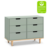 Thumbnail for DAVINCI Marley 6-Drawer Double Dresser - Light Sage/Honey