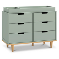 Thumbnail for DAVINCI Marley 6-Drawer Double Dresser - Light Sage/Honey