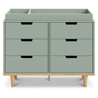 Thumbnail for DAVINCI Marley 6-Drawer Double Dresser - Light Sage/Honey