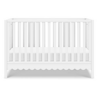 Thumbnail for DAVINCI Sammy Scallop 4-in-1 Convertible Crib - White