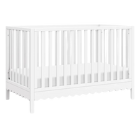 Thumbnail for DAVINCI Sammy Scallop 4-in-1 Convertible Crib - White