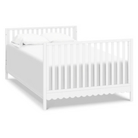 Thumbnail for DAVINCI Sammy Scallop 4-in-1 Convertible Crib - White