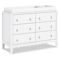 Thumbnail for DAVINCI Sammy Scallop 6-Drawer Dresser - White