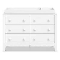 Thumbnail for DAVINCI Sammy Scallop 6-Drawer Dresser - White