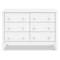 Thumbnail for DAVINCI Sammy Scallop 6-Drawer Dresser - White