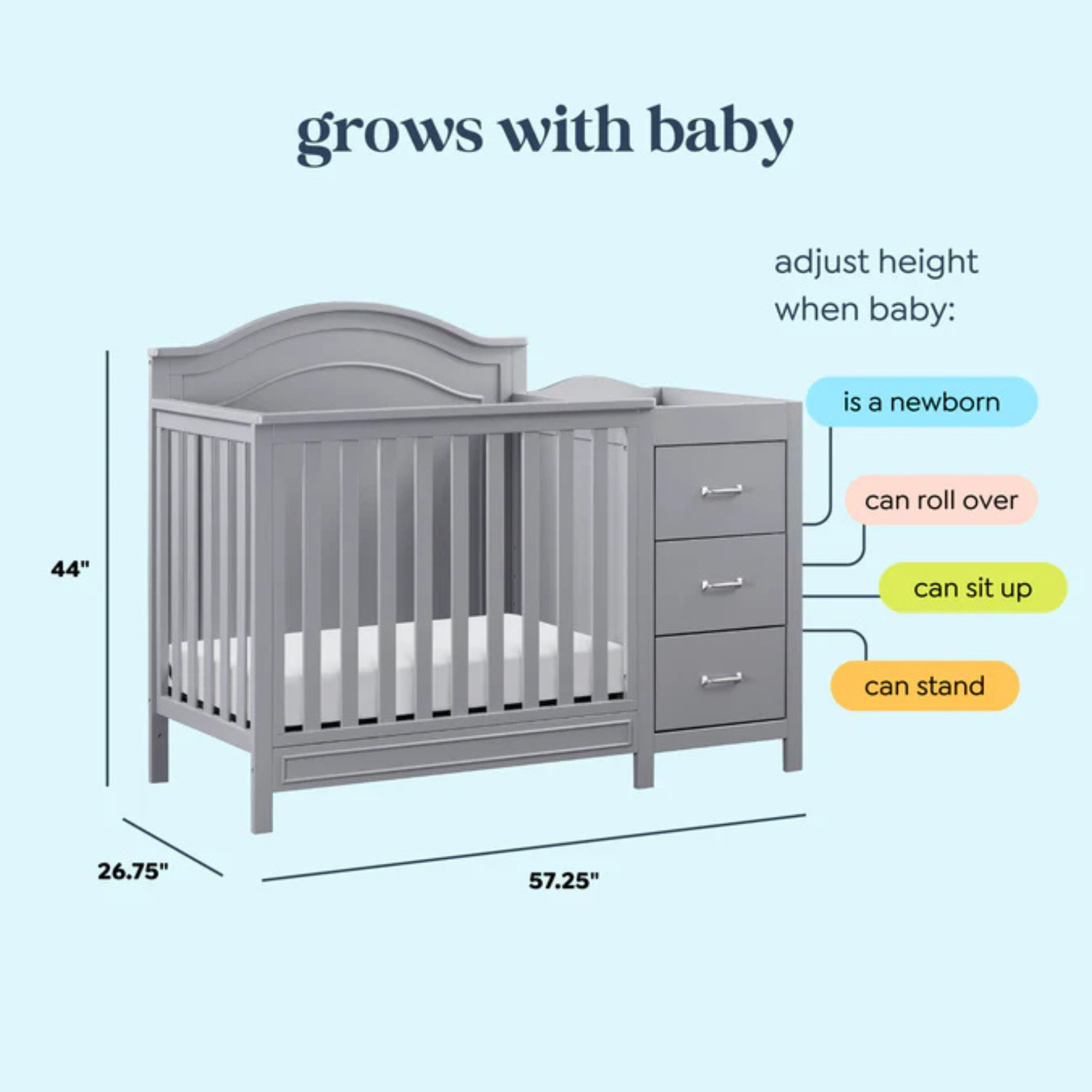 Davinci Charlie Baby Crib And Changer DaVinci Charlie 4-in-1