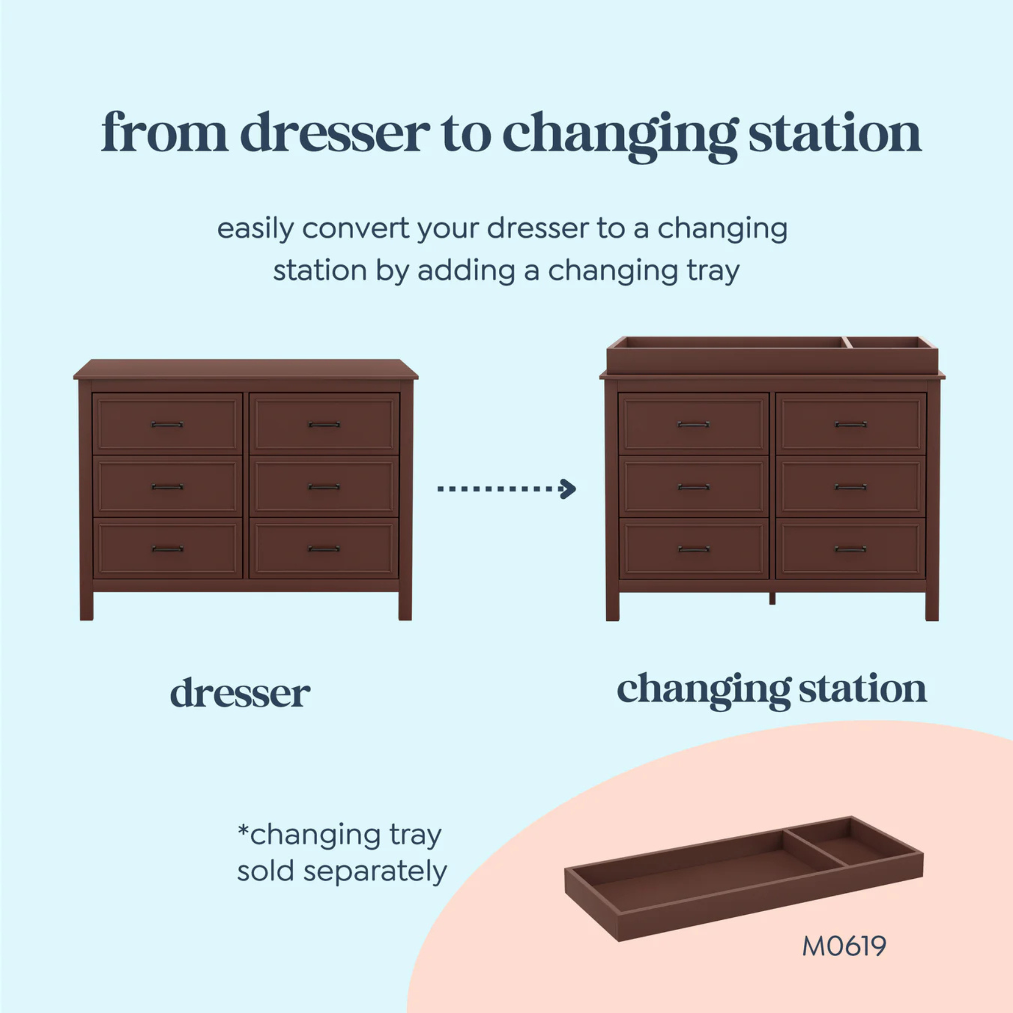 DAVINCI Charlie 6-Drawer Double Dresser