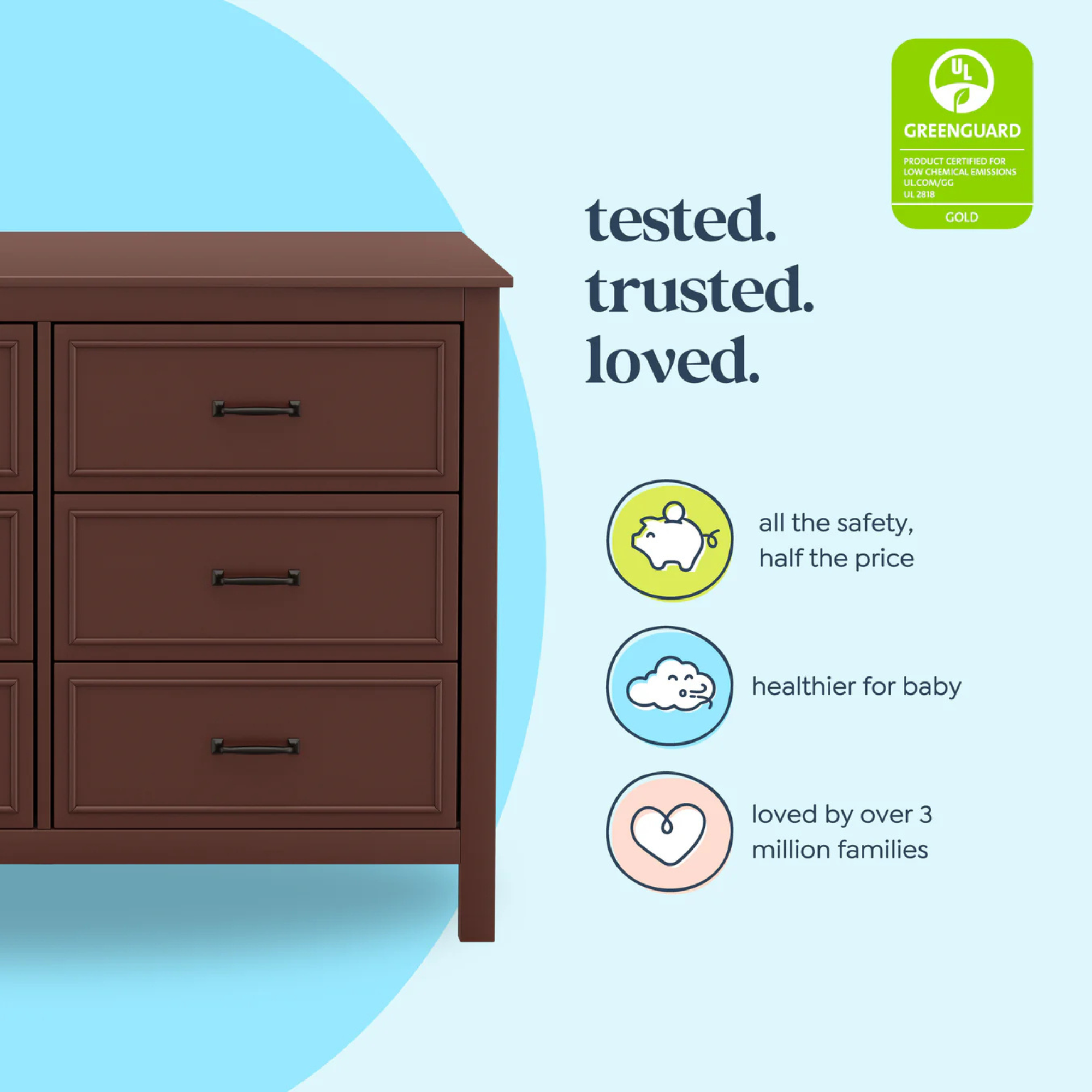 DAVINCI Charlie 6-Drawer Double Dresser