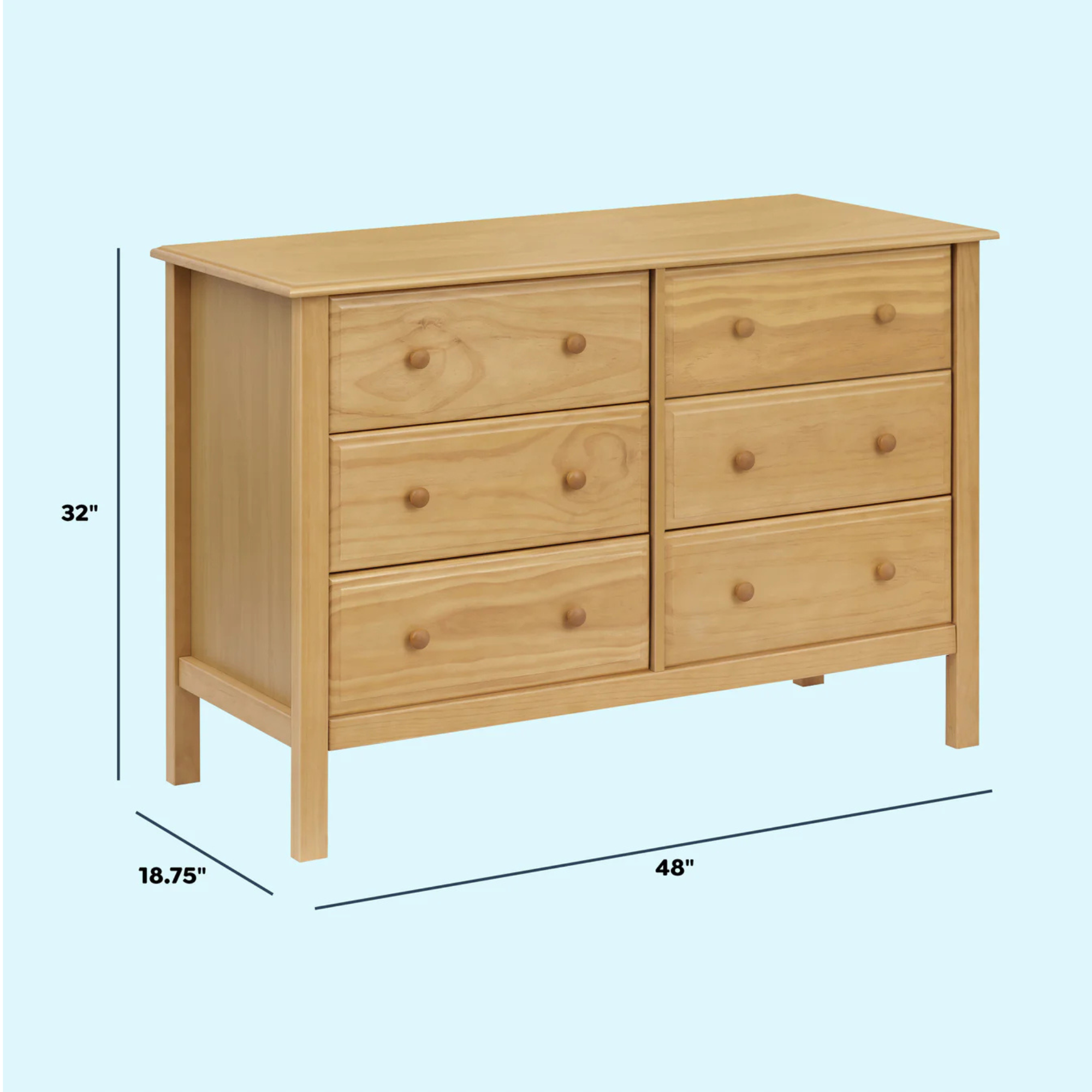 DAVINCI Jayden 6-Drawer Double Wide Dresser