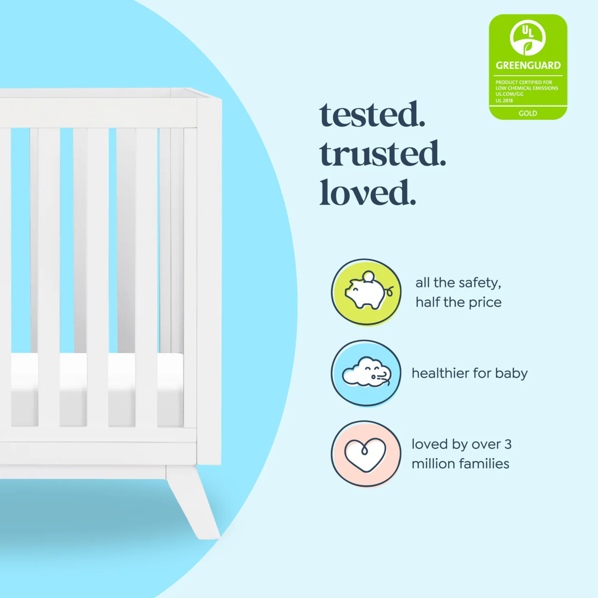 DAVINCI Otto 3-in-1 Convertible Mini Crib