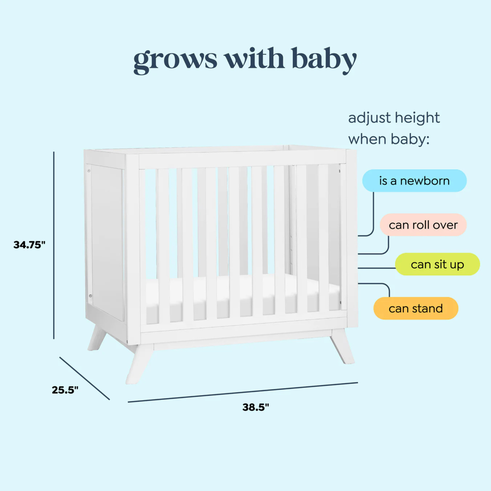DAVINCI Otto 3-in-1 Convertible Mini Crib