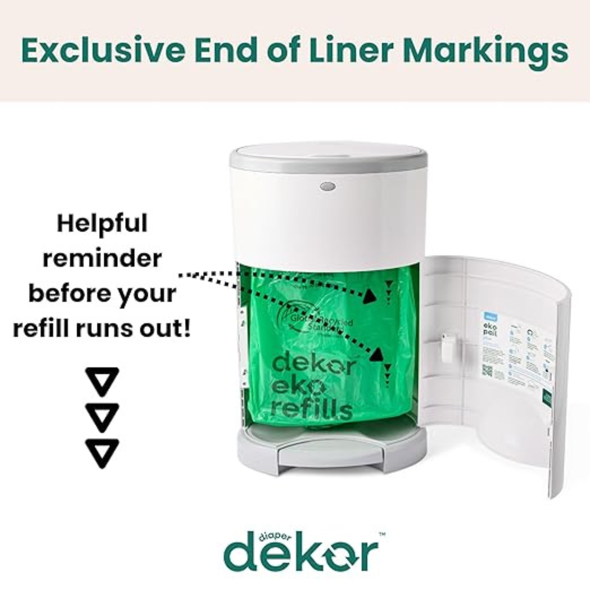 DÉKOR Eko Classic Diaper Pail Refill 2 Pack